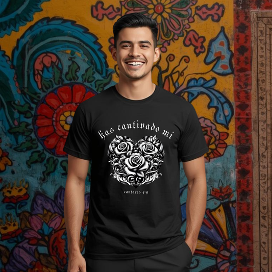 Camiseta Has Cautivado Mi Corazón (estampado delante, bicolor 2)