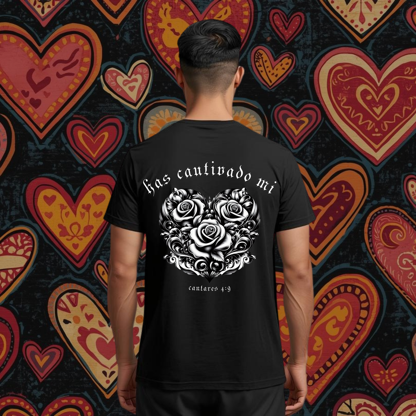 Camiseta Has Cautivado Mi Corazón (estampado detrás, bicolor 2)
